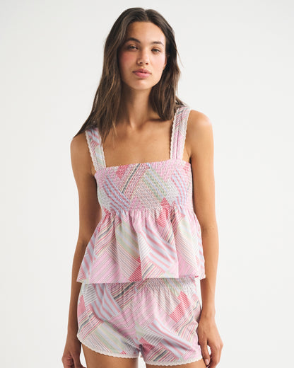 Abercrombie Smocked Sleep Tank