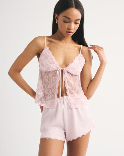 Abercrombie Lace and Satin Sleep Short