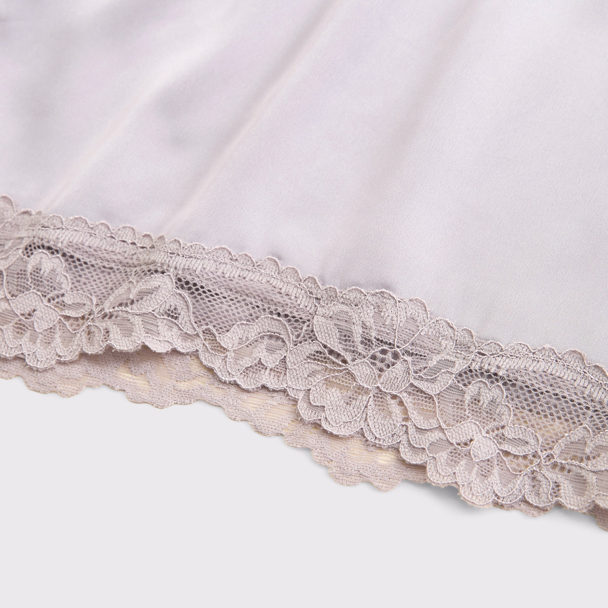 Abercrombie Lace-Trim Satin Sleep Short