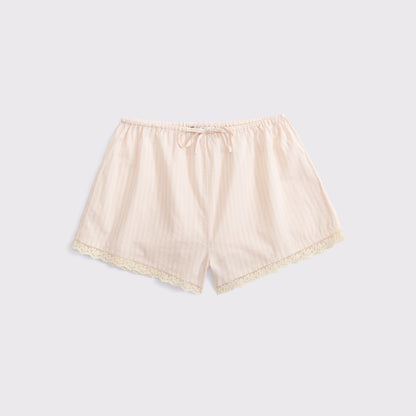 Abercrombie 100% Cotton Lace-Trim Sleep Short