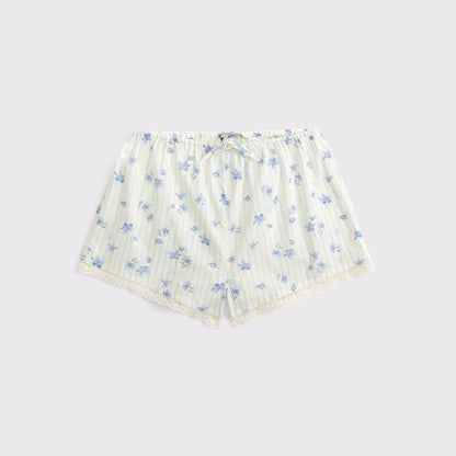 Abercrombie 100% Cotton Lace-Trim Sleep Short