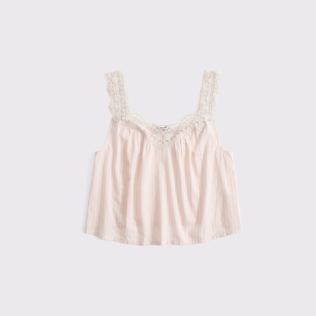 Abercrombie 100% Cotton Lace-Trim Sleep Cami