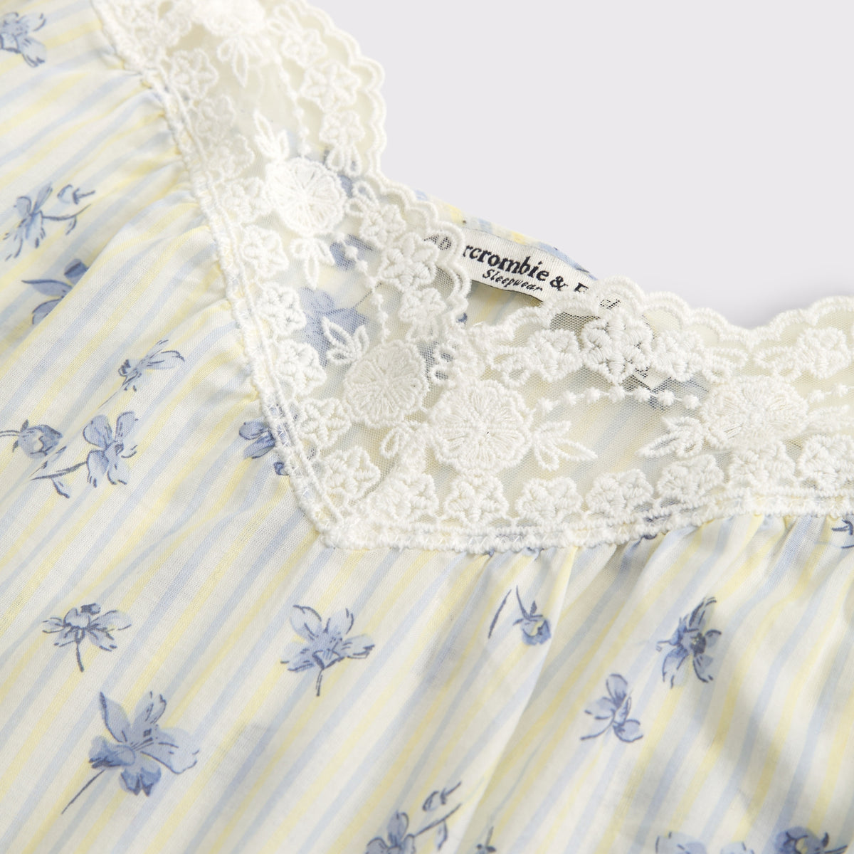 Abercrombie 100% Cotton Lace-Trim Sleep Cami