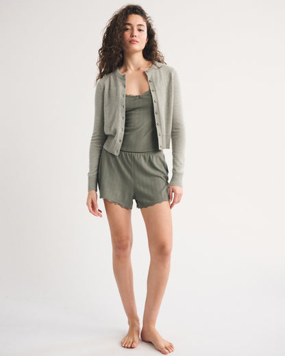 Abercrombie Lace-Trim Sleep Short