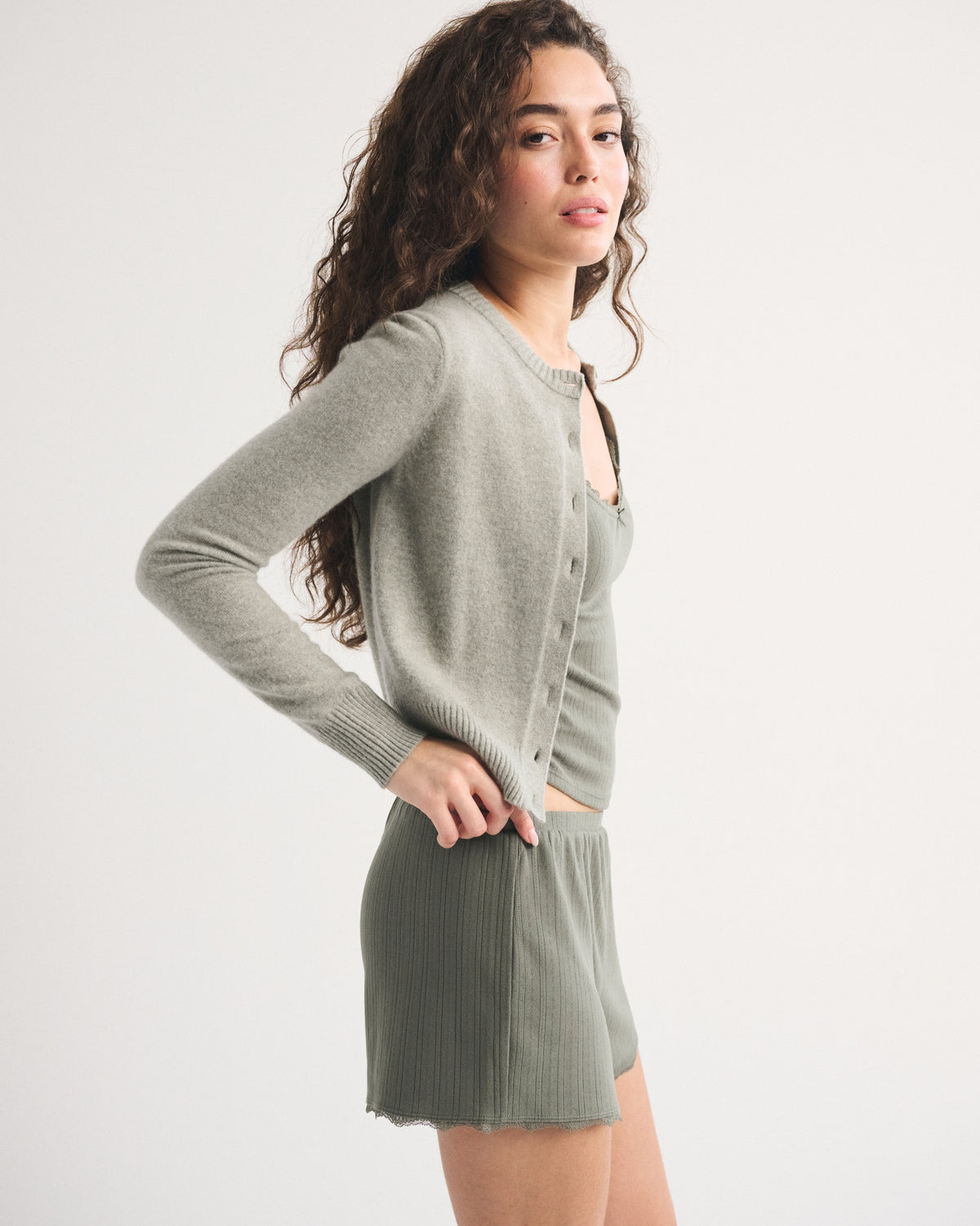Abercrombie Lace-Trim Sleep Short