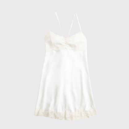 Abercrombie Lace-Trim Satin Nightie