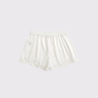 Abercrombie Lace-Trim Satin Sleep Short