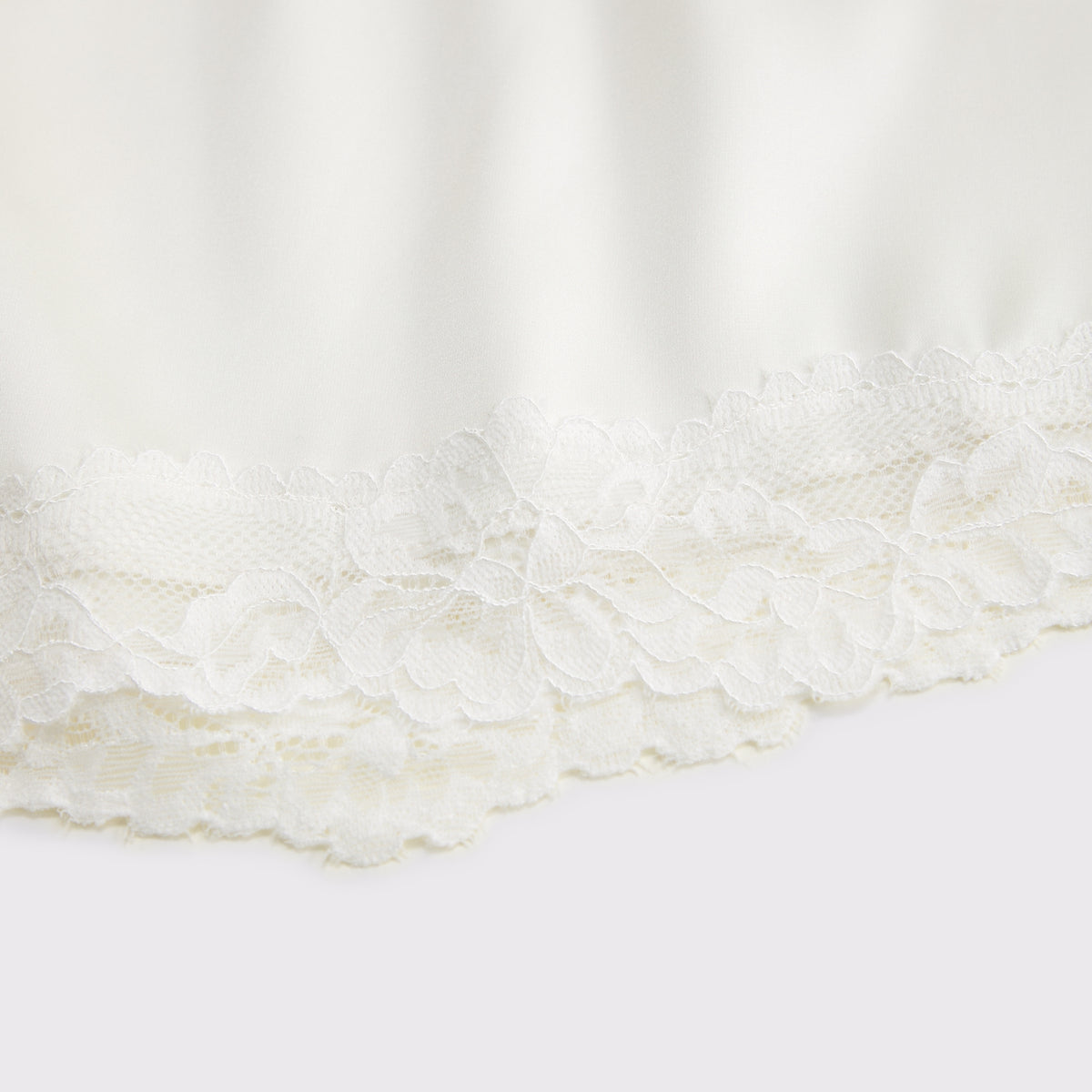 Abercrombie Lace-Trim Satin Sleep Short