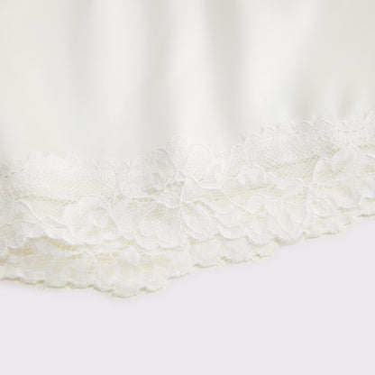 Abercrombie Lace-Trim Satin Sleep Short