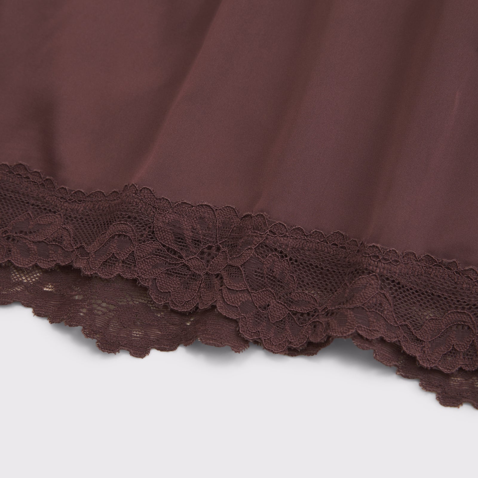 Abercrombie Lace-Trim Satin Sleep Short