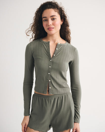 Abercrombie Long-Sleeve Sleep Cardigan