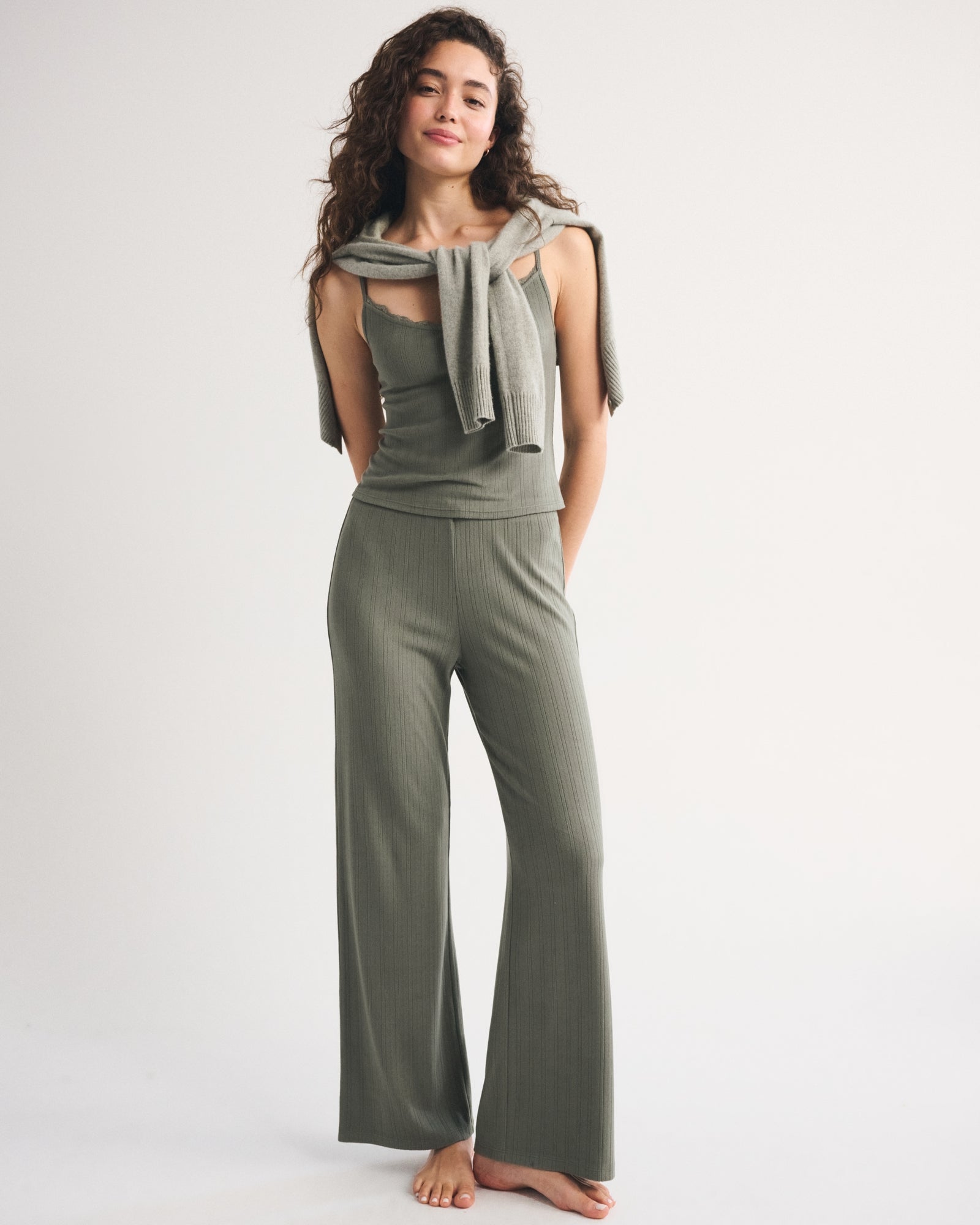 Abercrombie Lace-Trim Waist Sleep Pant
