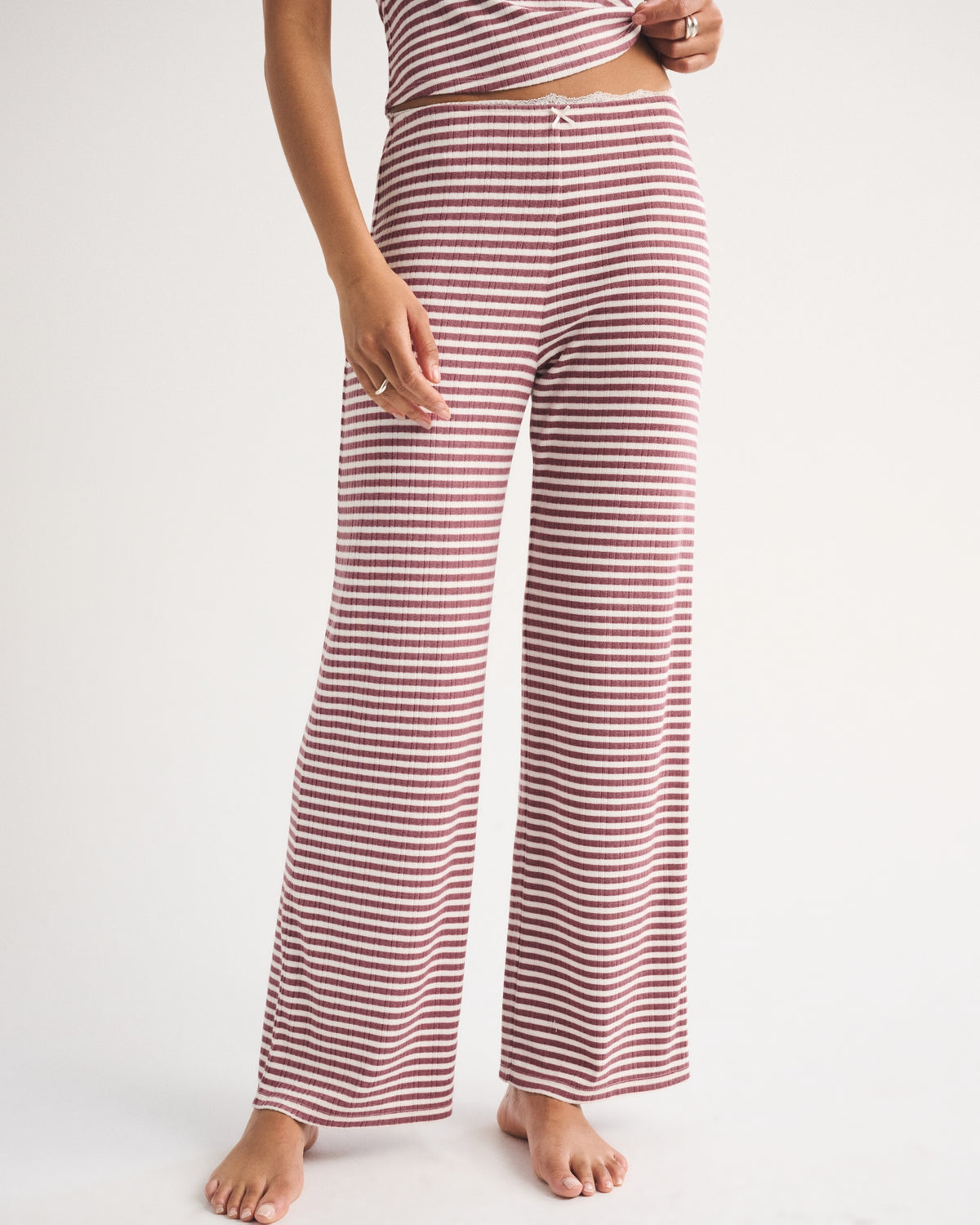 Abercrombie Lace-Trim Waist Sleep Pant