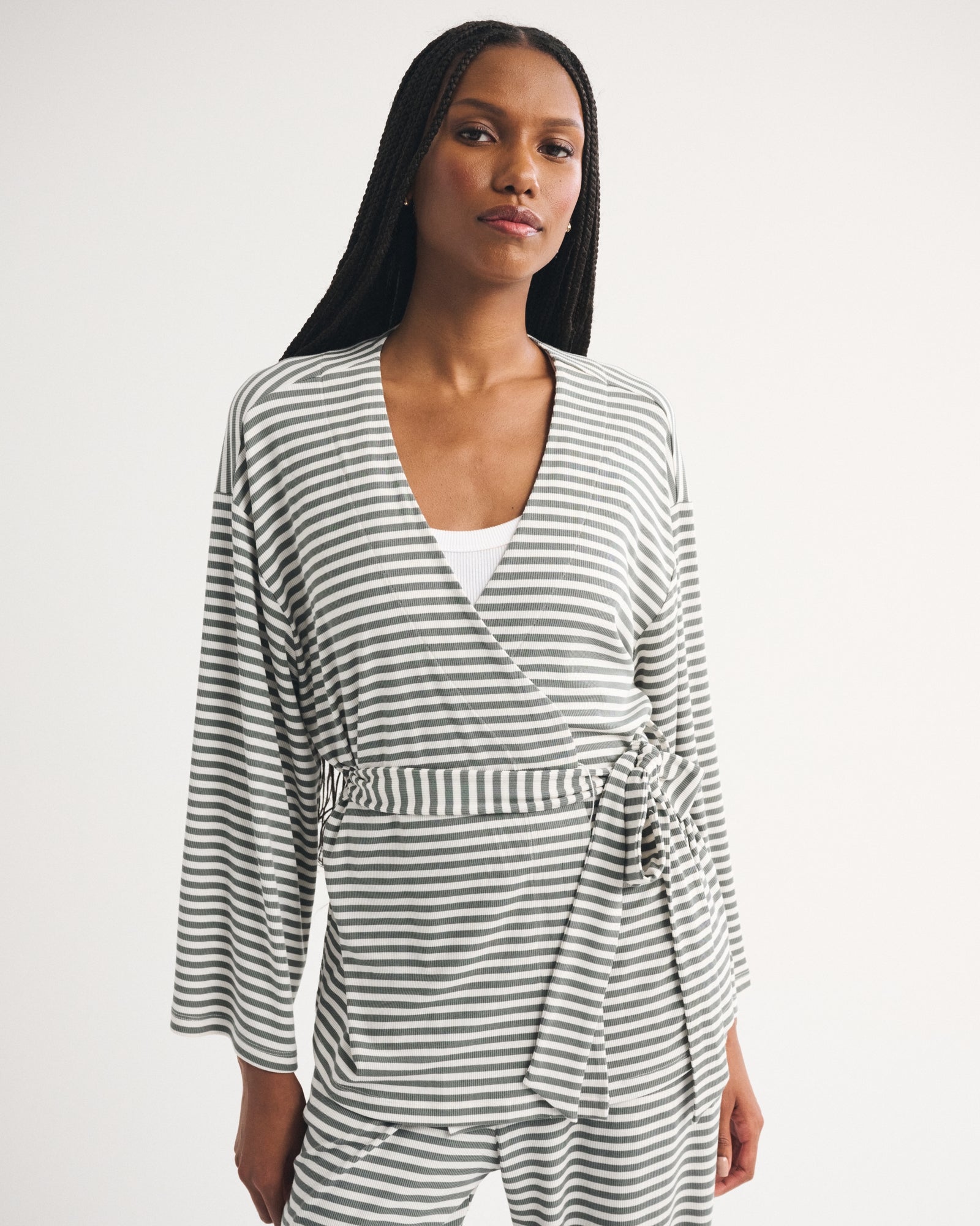 Abercrombie Modal-Blend Lounge Rib Wrap Top