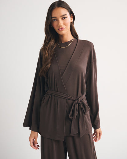 Abercrombie Modal-Blend Lounge Rib Wrap Top