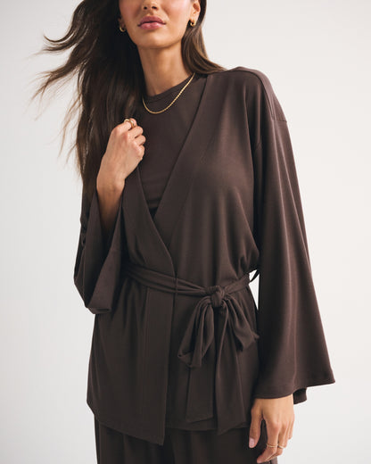 Abercrombie Modal-Blend Lounge Rib Wrap Top