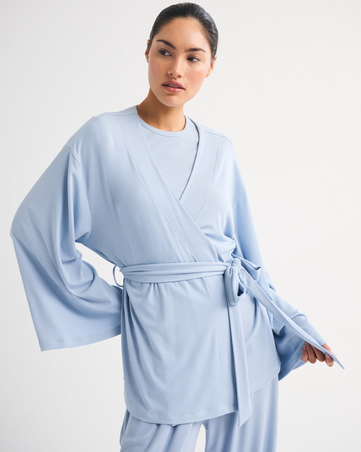 Abercrombie Modal-Blend Lounge Rib Wrap Top