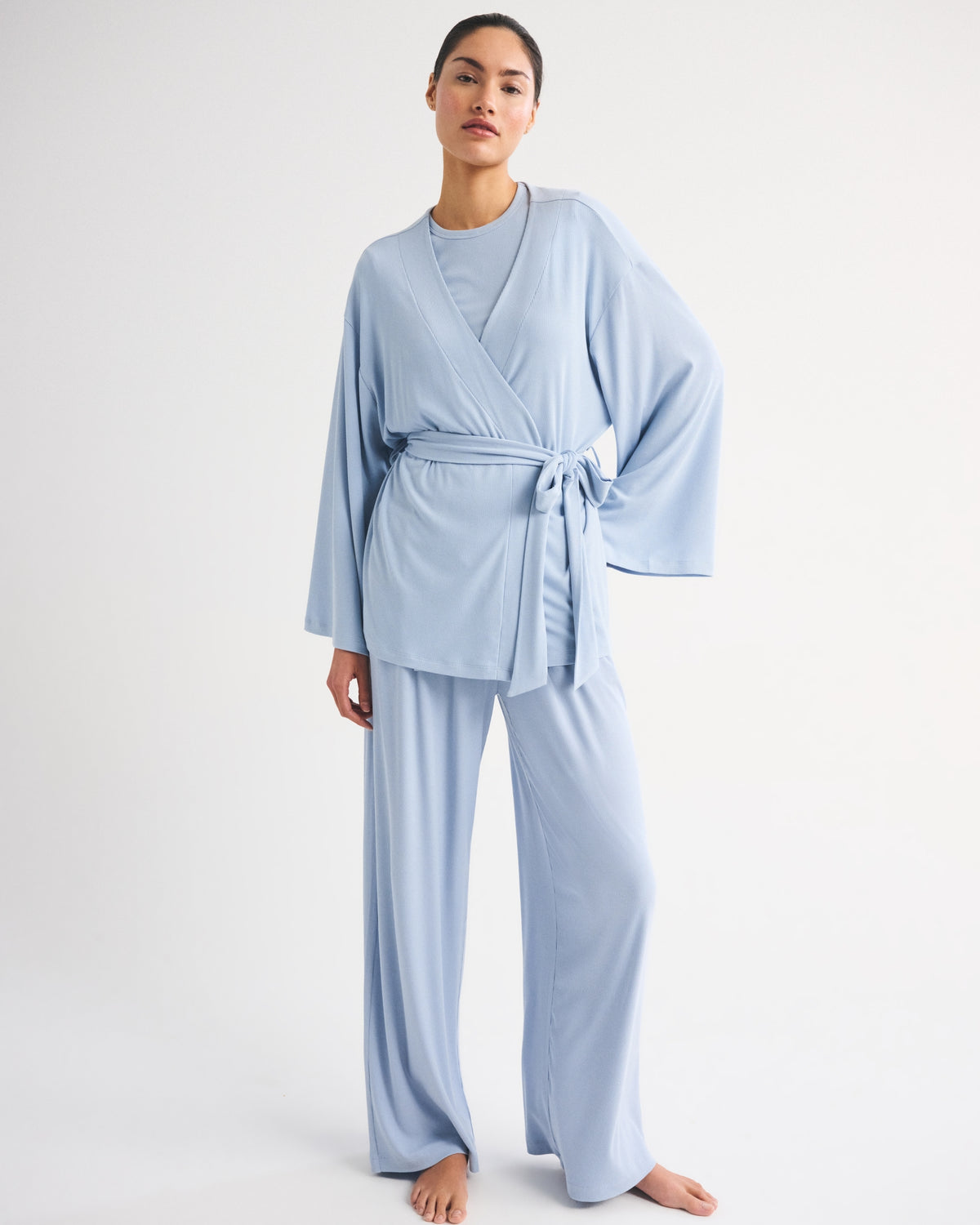 Abercrombie Modal-Blend Lounge Rib Wrap Top