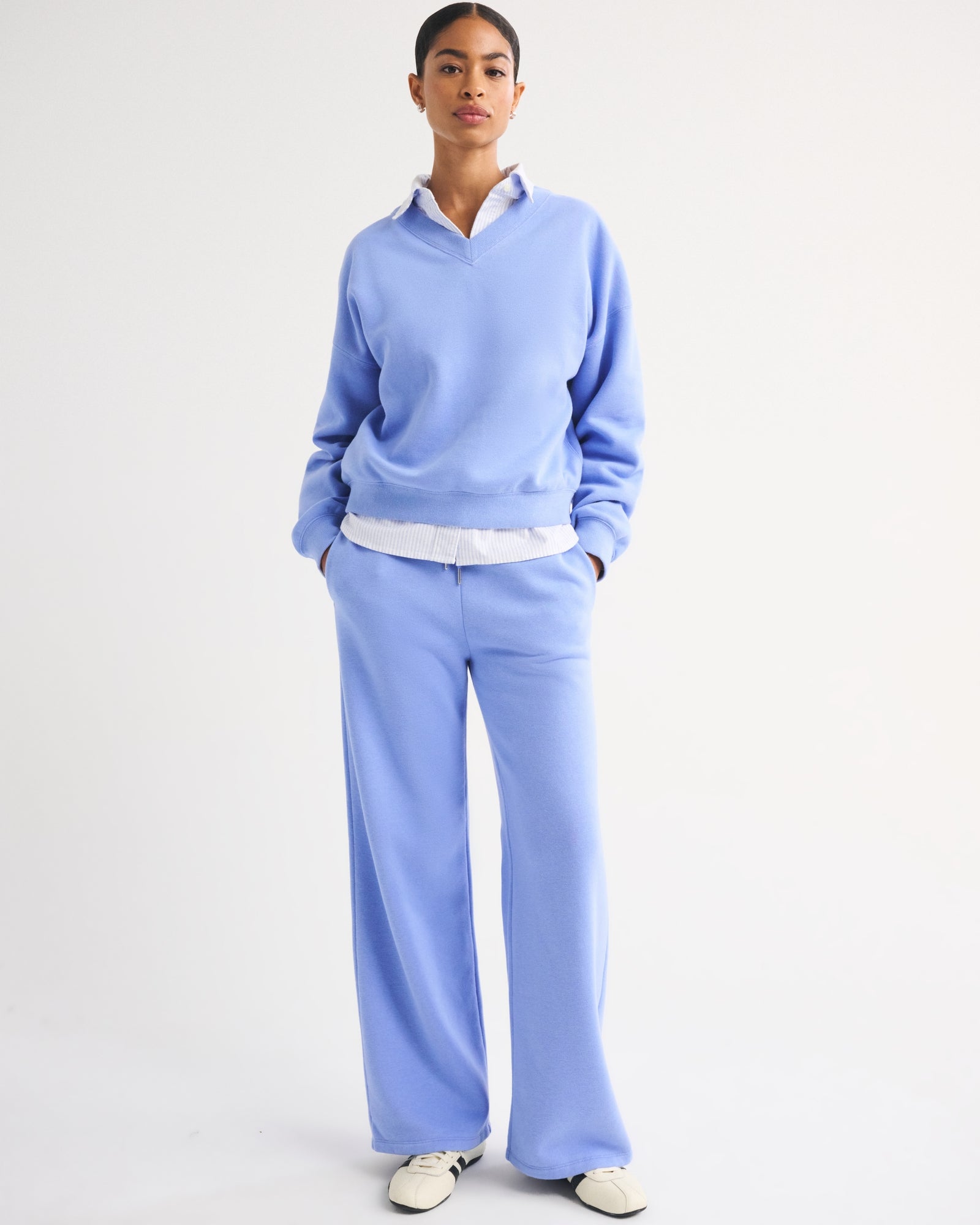 Abercrombie Sunday High Rise Wide Leg Sweatpant
