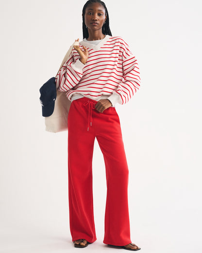 Abercrombie Sunday High Rise Wide Leg Sweatpant