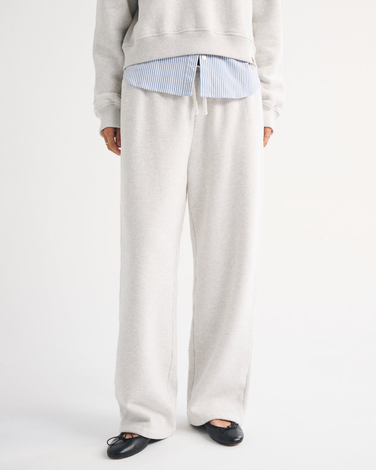 Abercrombie Heritage Heavyweight High Rise Straight Leg Sweatpant