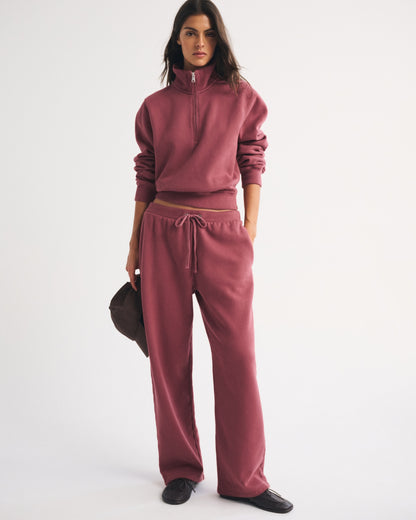 Abercrombie Heritage Heavyweight High Rise Straight Leg Sweatpant