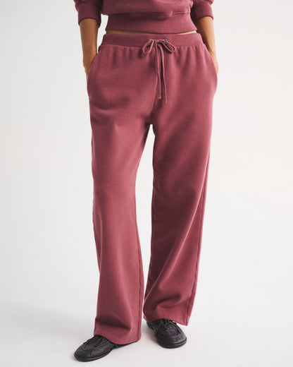 Abercrombie Heritage Heavyweight High Rise Straight Leg Sweatpant