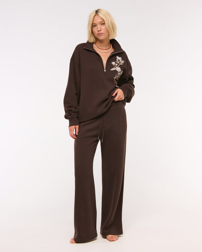 Abercrombie Sunday High Rise Wide Leg Sweatpant