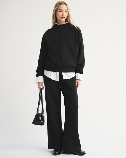 Abercrombie Sunday High Rise Wide Leg Sweatpant
