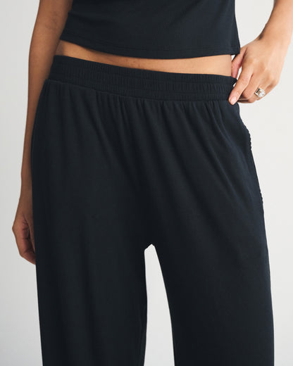 Abercrombie Lounge Ribbed Wide Leg Sweatpant