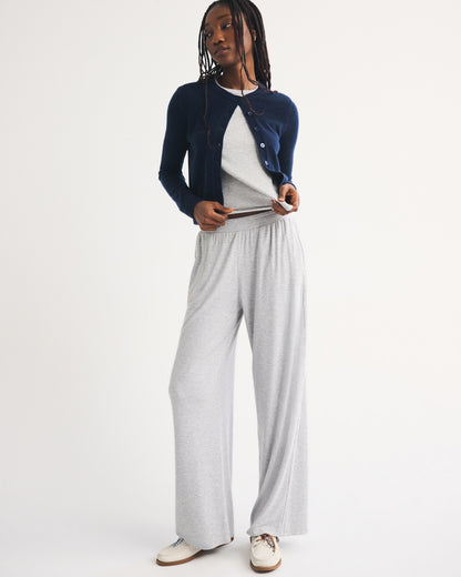 Abercrombie Lounge Ribbed Wide Leg Sweatpant