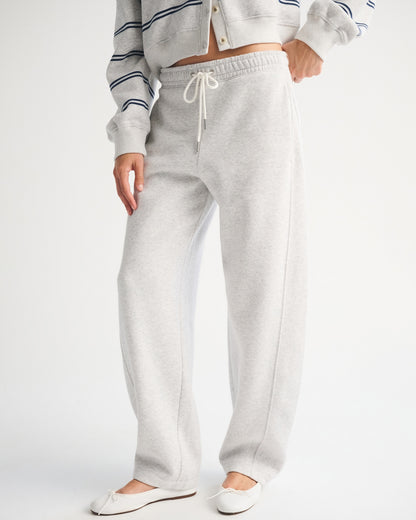 Abercrombie Sunday High Rise Forward Seam Barrel Sweatpant