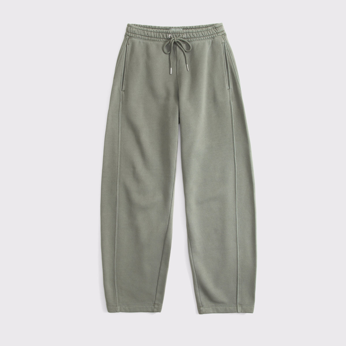 Abercrombie Sunday High Rise Forward Seam Barrel Sweatpant