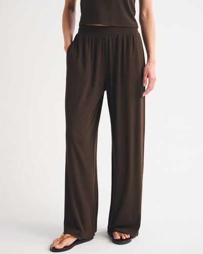 Abercrombie Lounge Ribbed Wide Leg Sweatpant