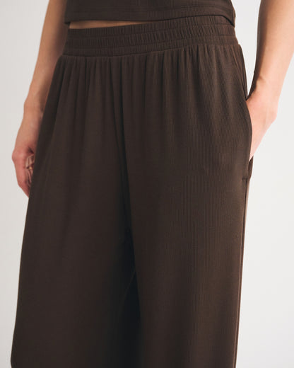 Abercrombie Lounge Ribbed Wide Leg Sweatpant
