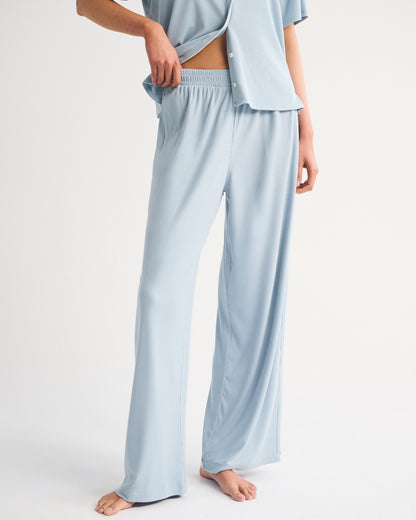 Abercrombie Lounge Ribbed Wide Leg Sweatpant