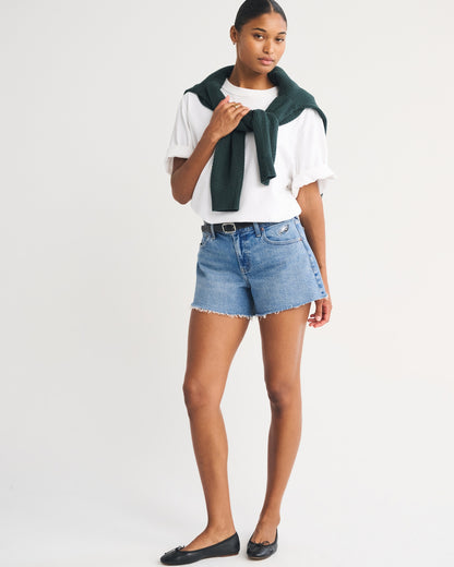 Abercrombie Curve Love Mid Rise A-Line Short