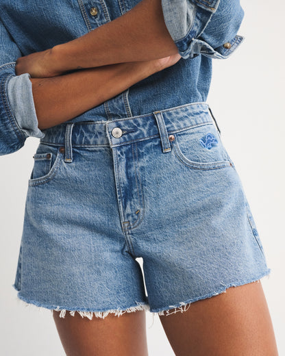 Abercrombie Curve Love Mid Rise A-Line Short