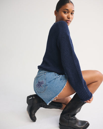 Abercrombie Curve Love Mid Rise A-Line Short