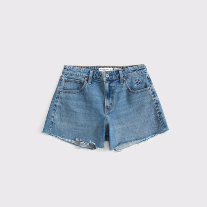 Abercrombie Curve Love Mid Rise A-Line Short