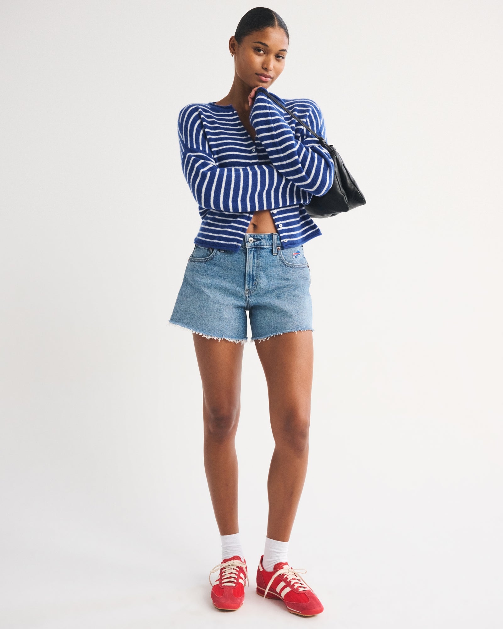 Abercrombie Curve Love Mid Rise A-Line Short