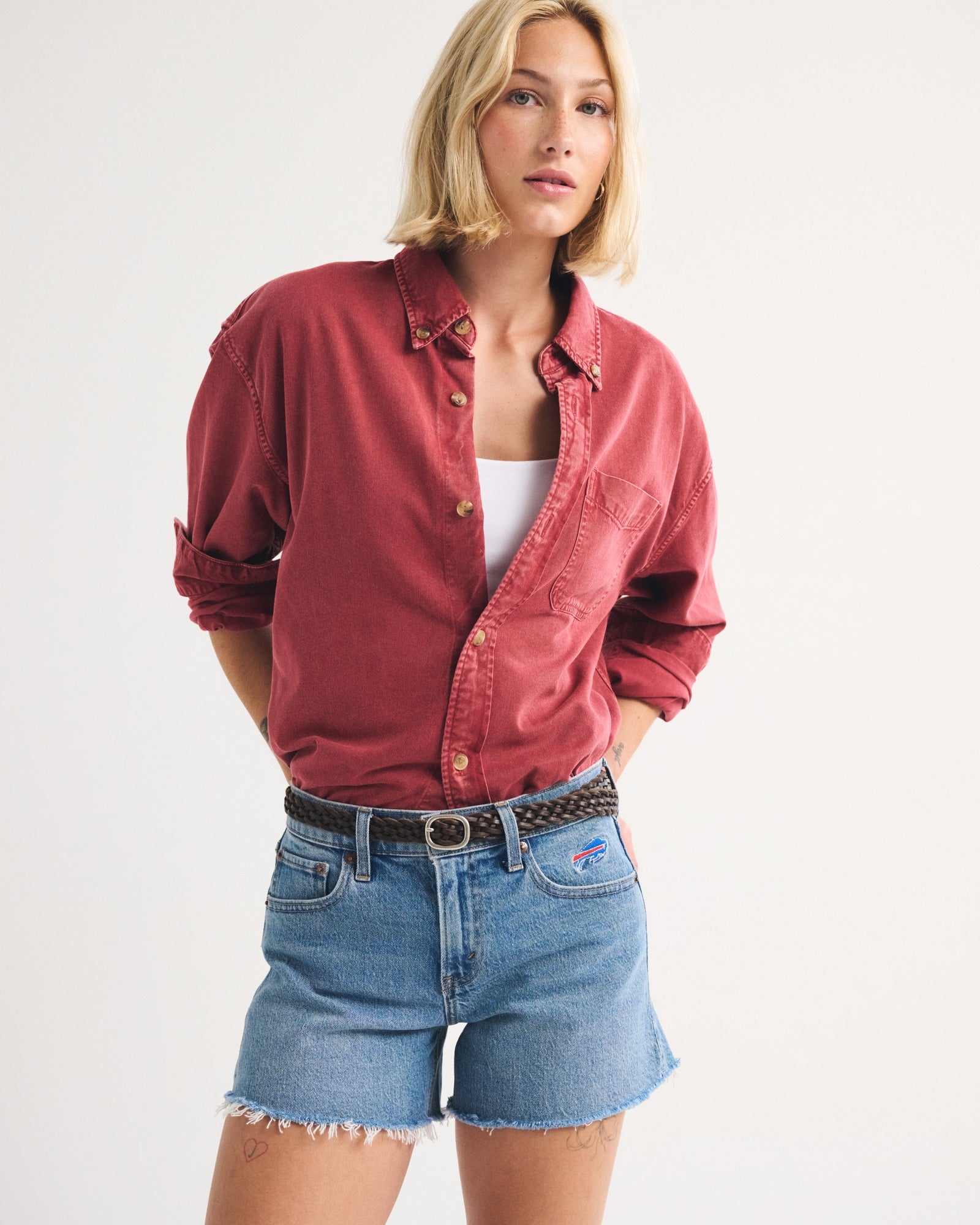 Abercrombie Mid Rise A-Line Short