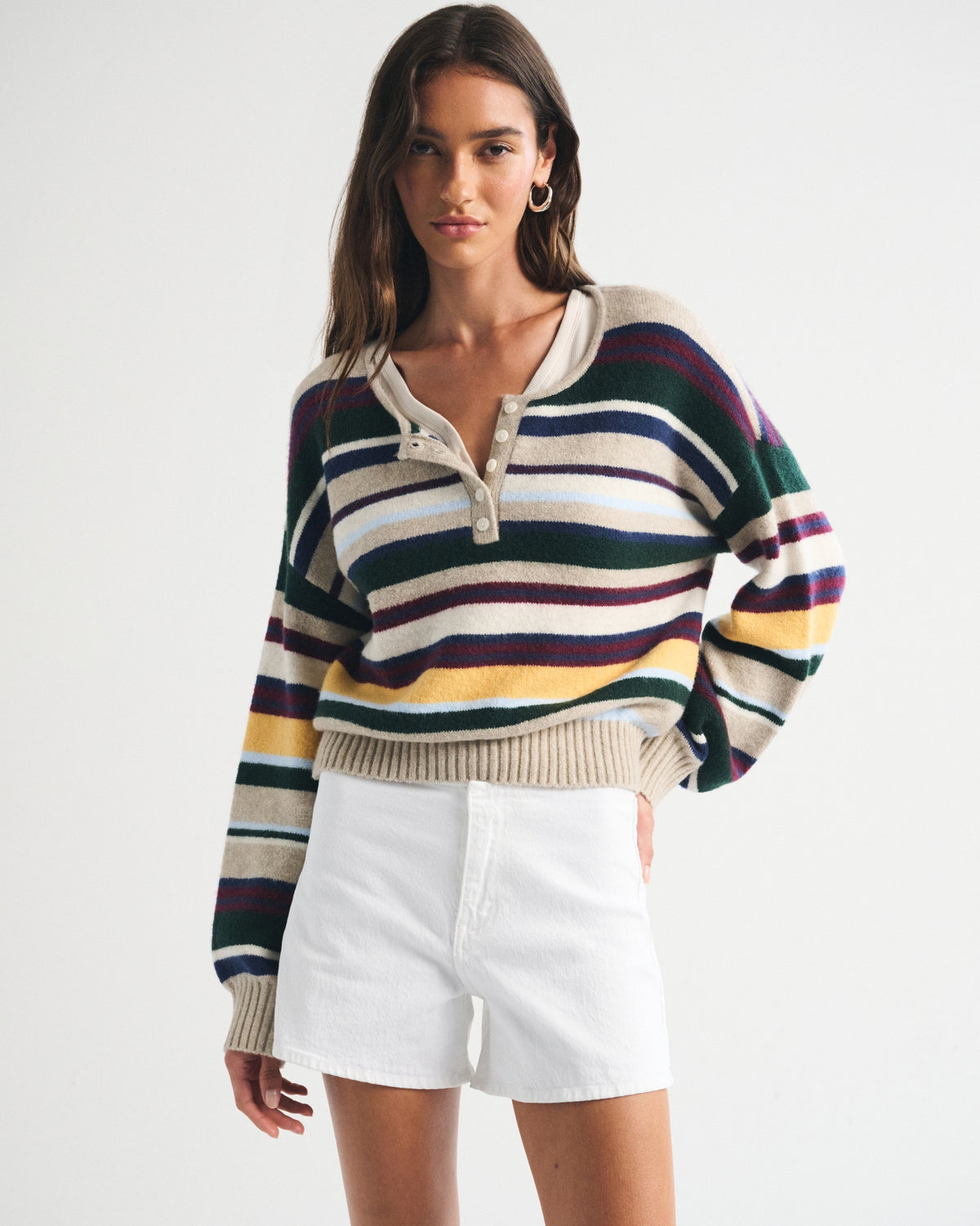 Abercrombie Clean Waist Mid Rise A-Line Short
