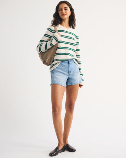 Abercrombie Clean Waist Mid Rise A-Line Short