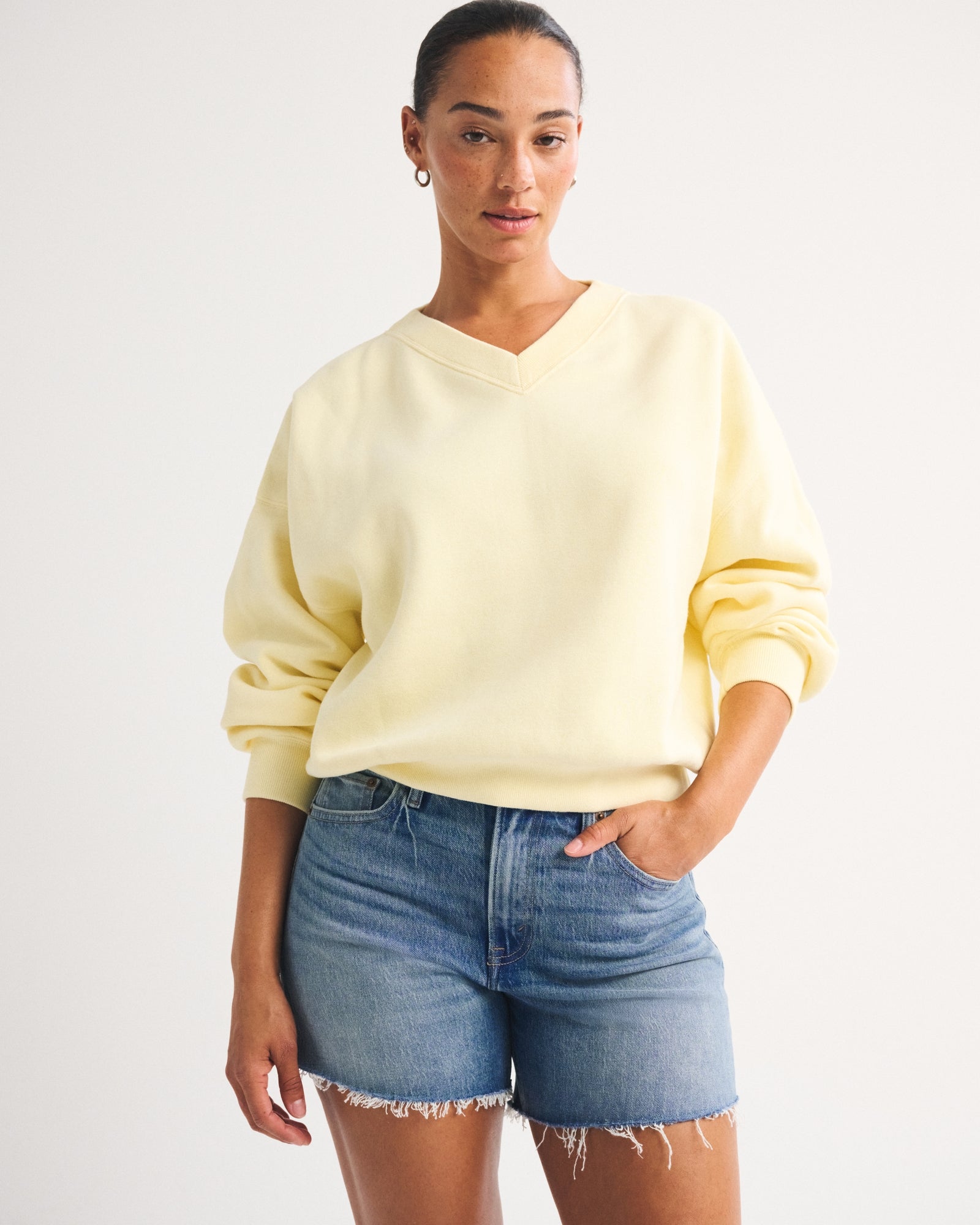 Abercrombie Curve Love High Rise Dad Short