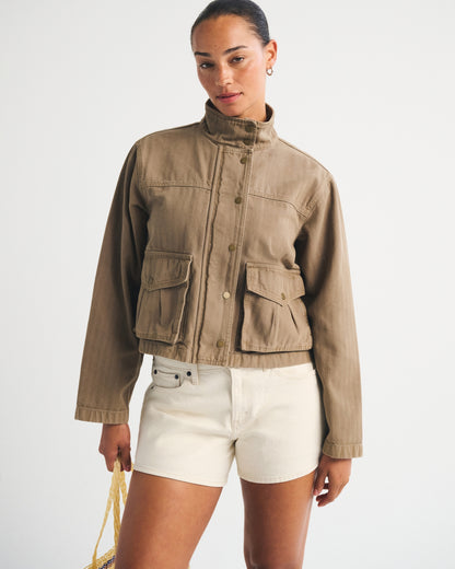 Abercrombie Curve Love Mid Rise A-Line Short
