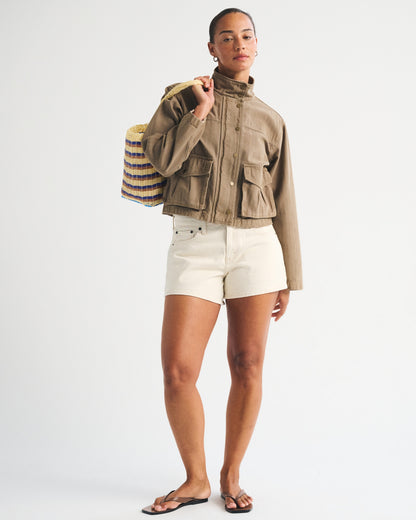 Abercrombie Curve Love Mid Rise A-Line Short