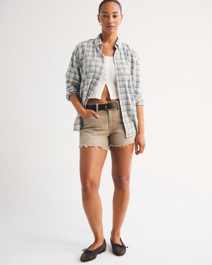 Abercrombie Curve Love Mid Rise A-Line Short
