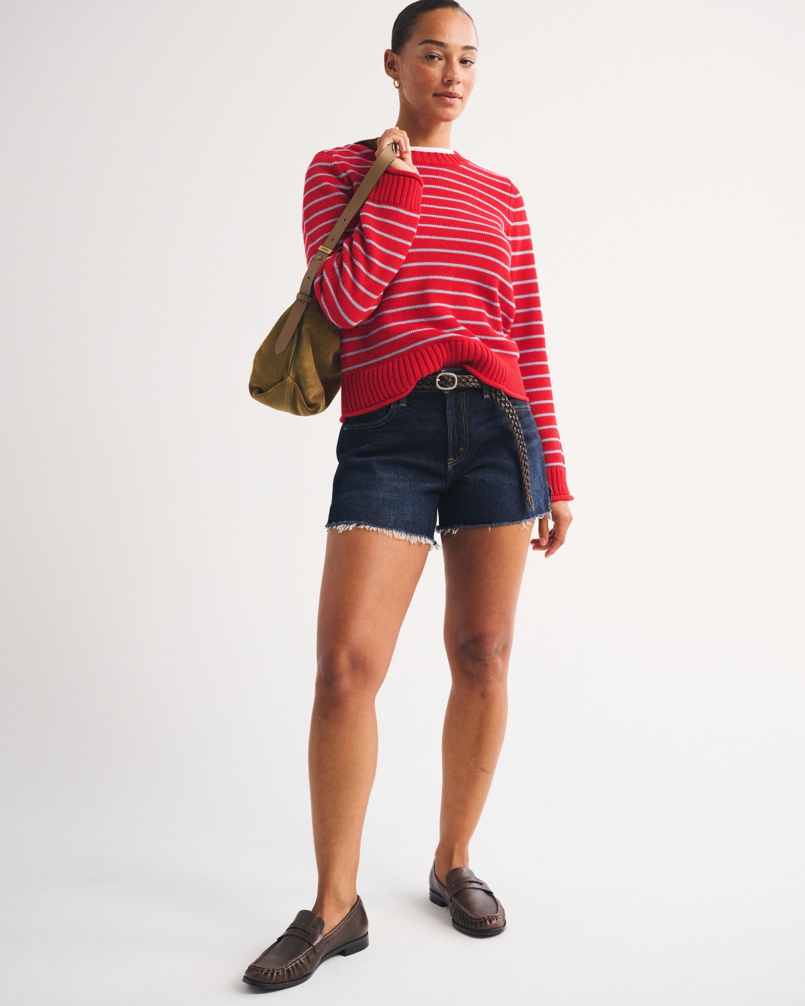Abercrombie Curve Love Mid Rise A-Line Short