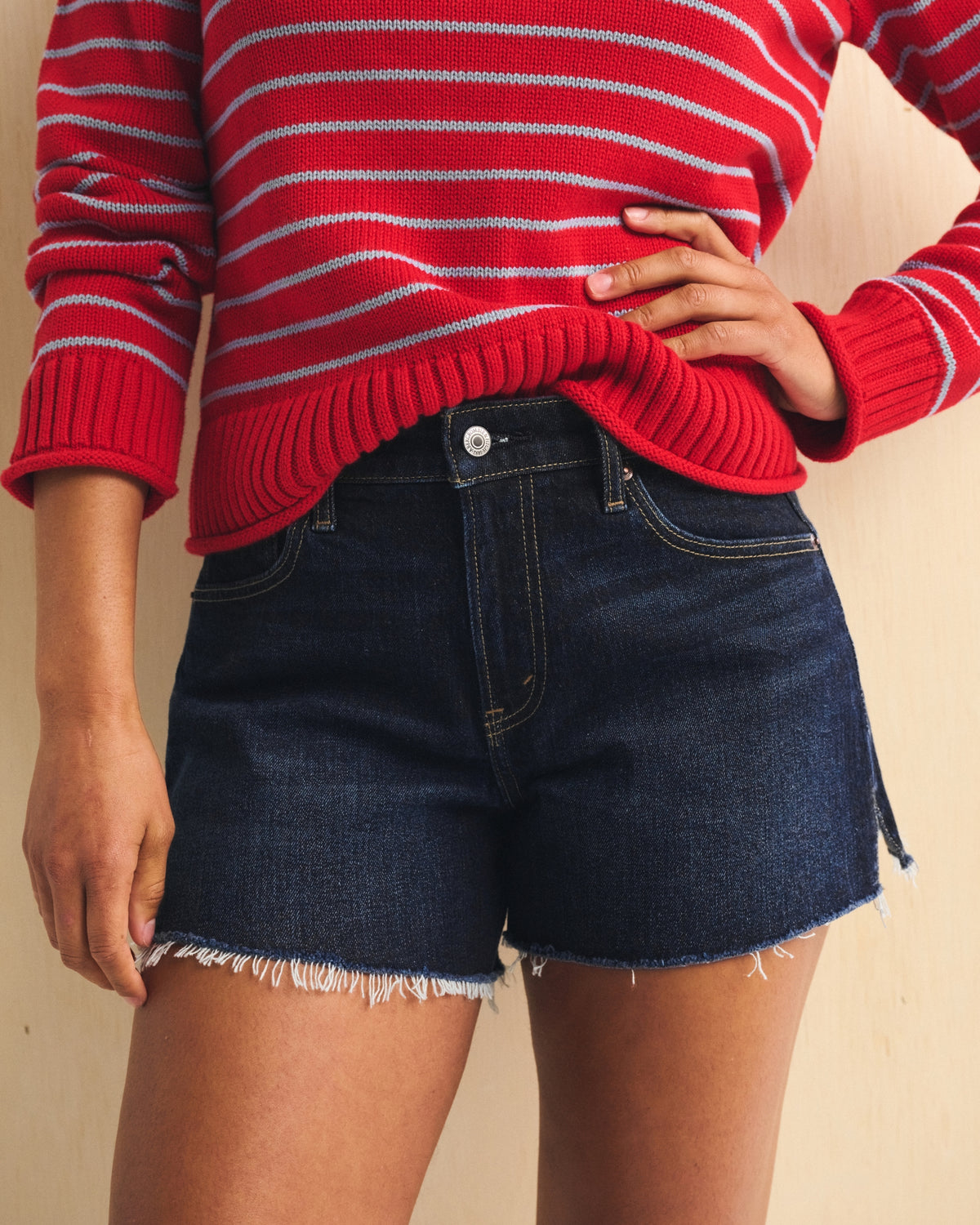 Abercrombie Curve Love Mid Rise A-Line Short